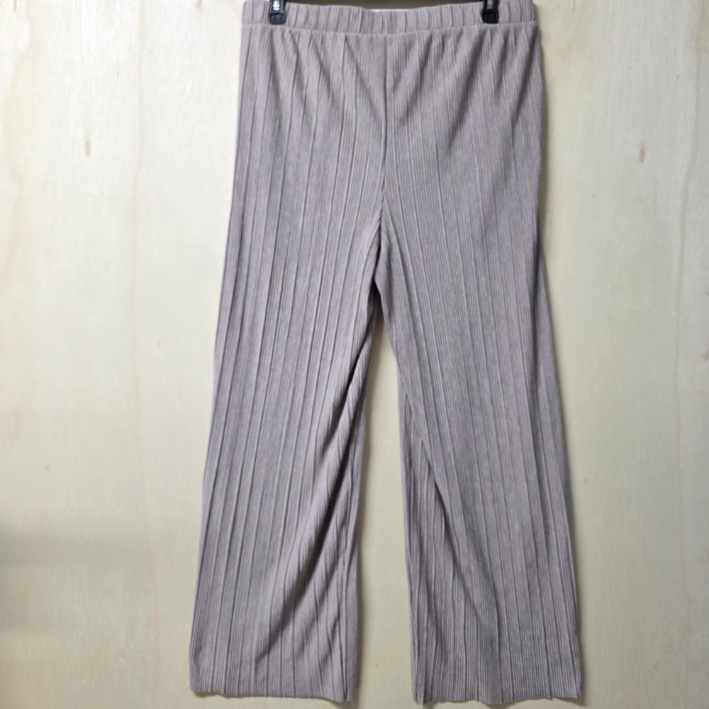 Pure Jill Elements Pleated Wide Leg Pants Womens L Pink Pull On Lounge - Picture 12 of 16